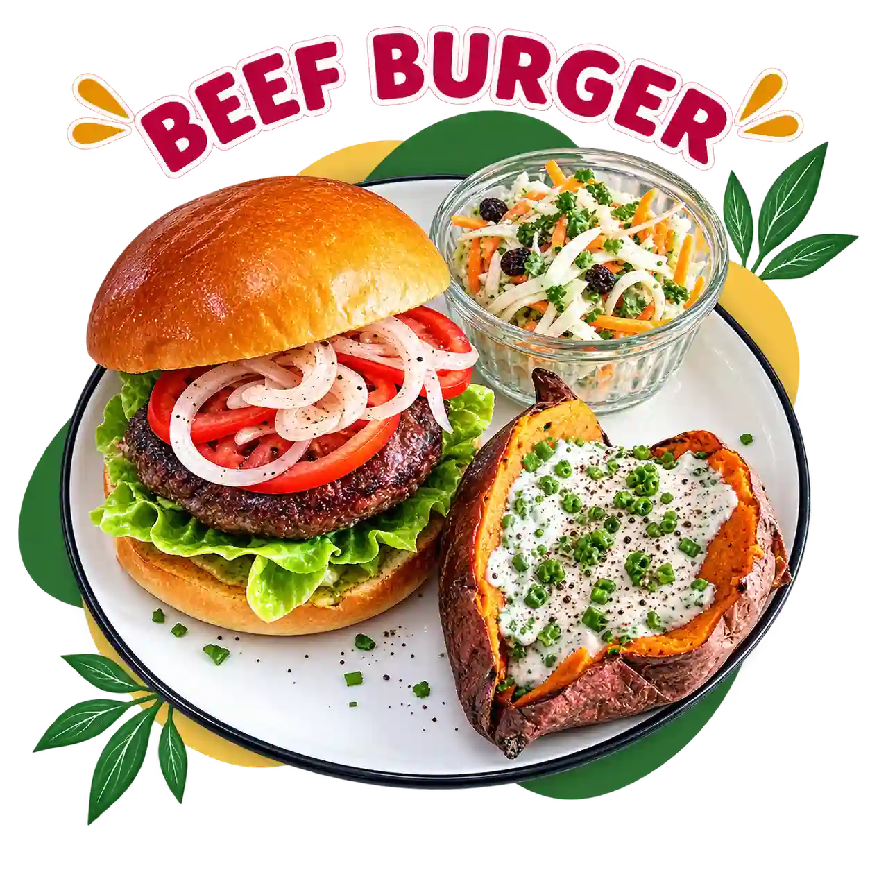 Beef Burger - My Happy Place Café, Canggu